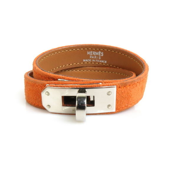 Hermès -- Orange Suede bracelet - Picture 1 of 5